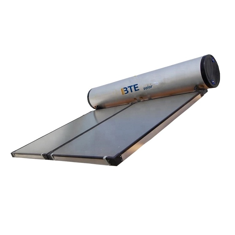 300L pressurized Stainless Steel Vacuum Tube Heat Pipe System Flat Panel Plate solar water heater kits