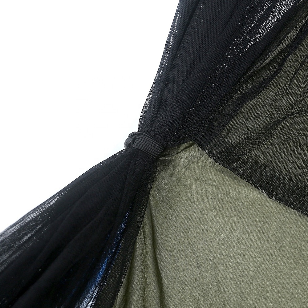 Wholesale 210T/70D Portable Parachute Nylon Camping Mosquito Net Hammock(Dark Green)