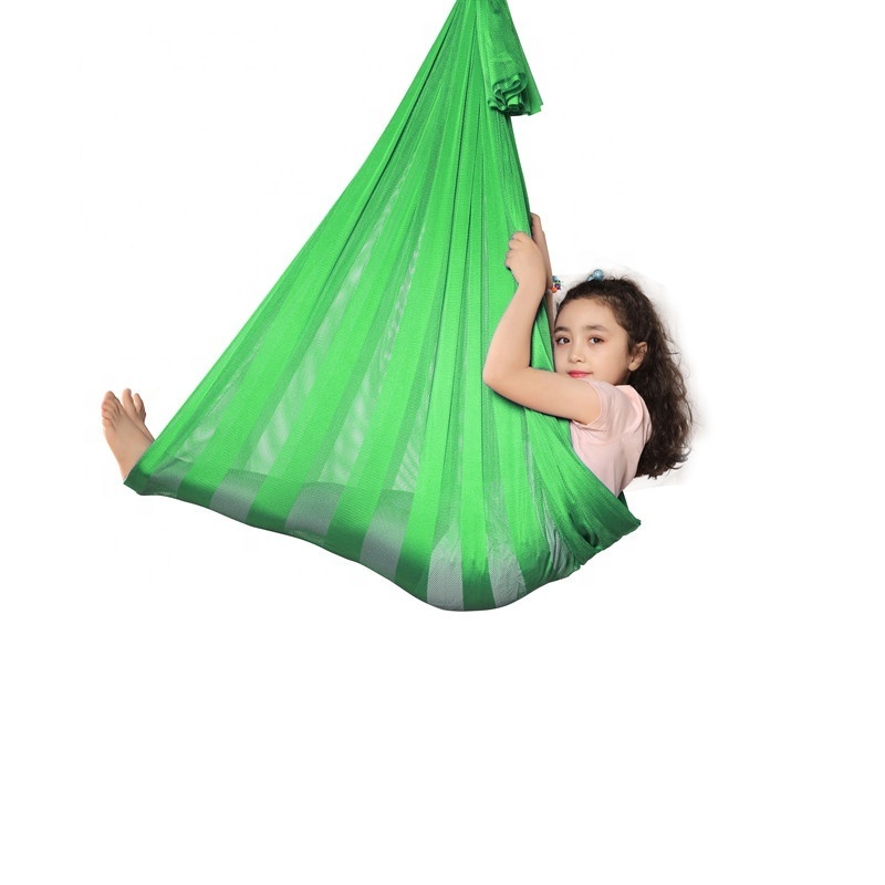 Mesh Net Yoga Hanging Backpacking Swing Hammock for Indoor Home Kids Multifunction