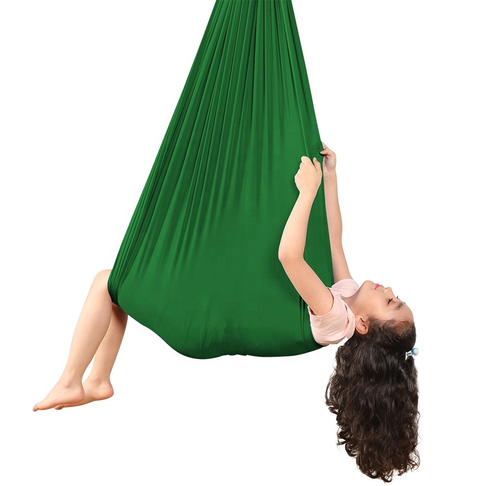 Durable Polyester Colorful Silk Aerial Exercises Yoga Hammock Swing Flying Yoga Hammock