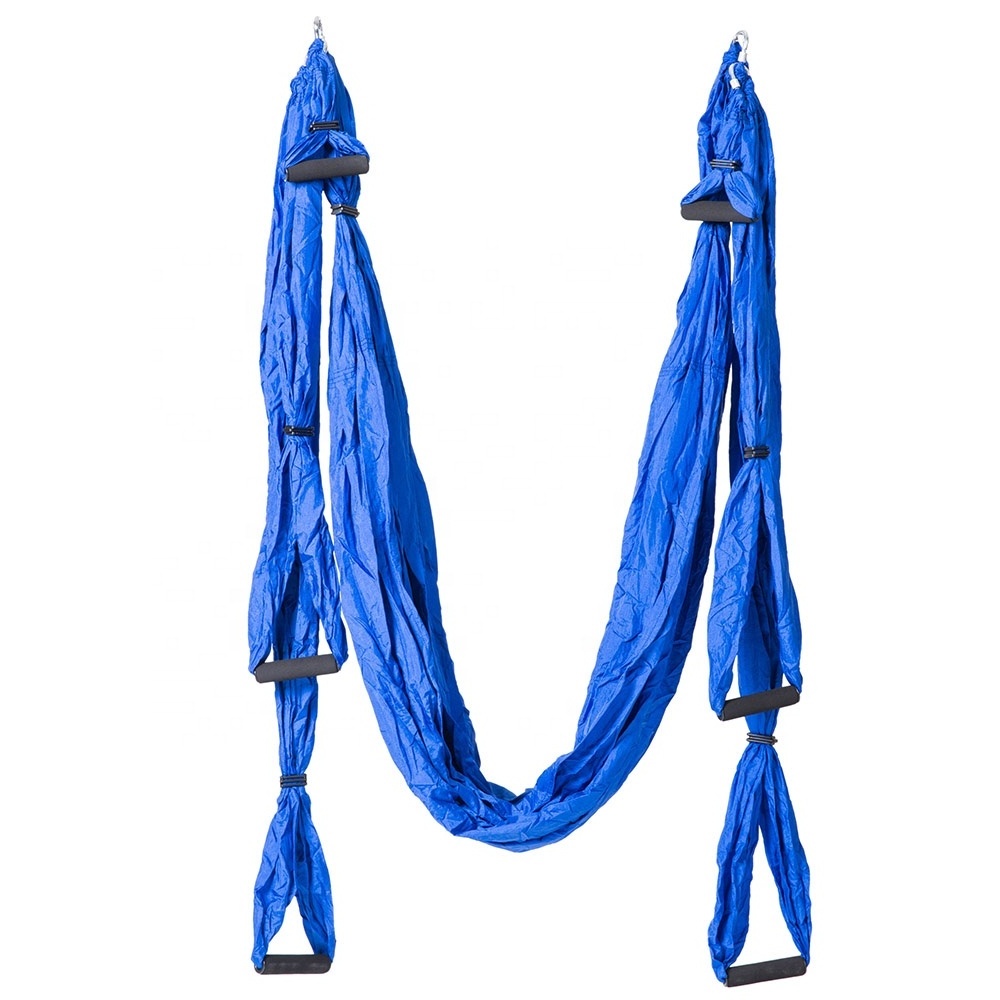 Yoga Swing Hammock Sling for Antigravity Yoga Exercise Aerial Yoga Swing Band Hammock Carry Bag(royal blue)