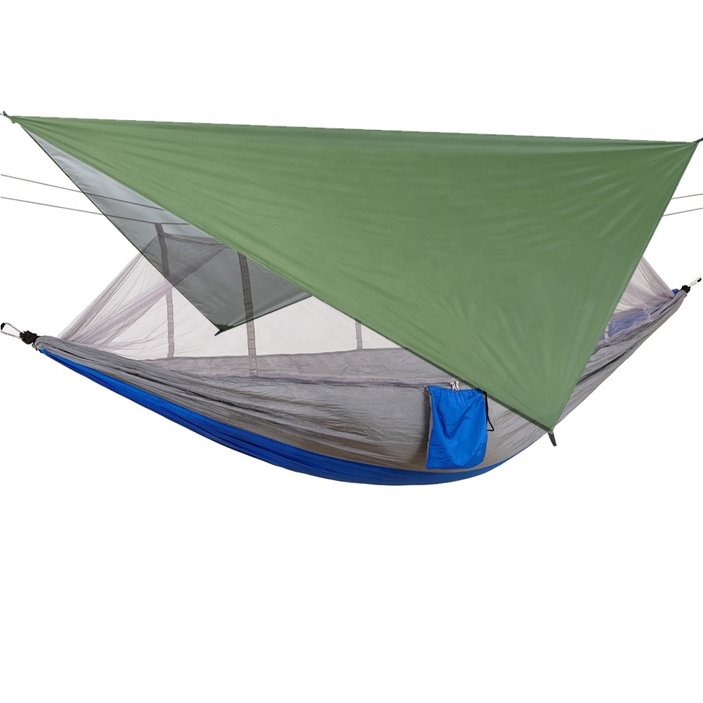 Boutique outdoor waterproof sunshade hammock with mosquito net awning is portable and easy to carry canopy hammock swing