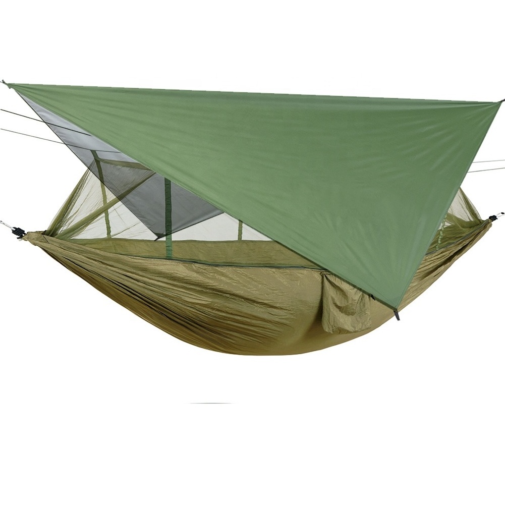 Boutique outdoor waterproof sunshade hammock with mosquito net awning is portable and easy to carry canopy hammock swing