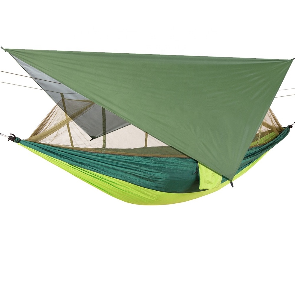 Boutique outdoor waterproof sunshade hammock with mosquito net awning is portable and easy to carry canopy hammock swing