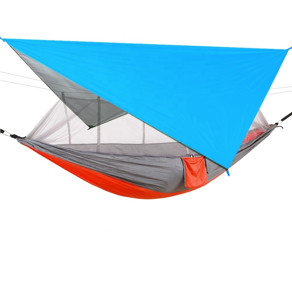 New outdoor hammock with rain fly cover ultralight folding hammock waterproof cloth tent rain fly cover canopy hammock swing