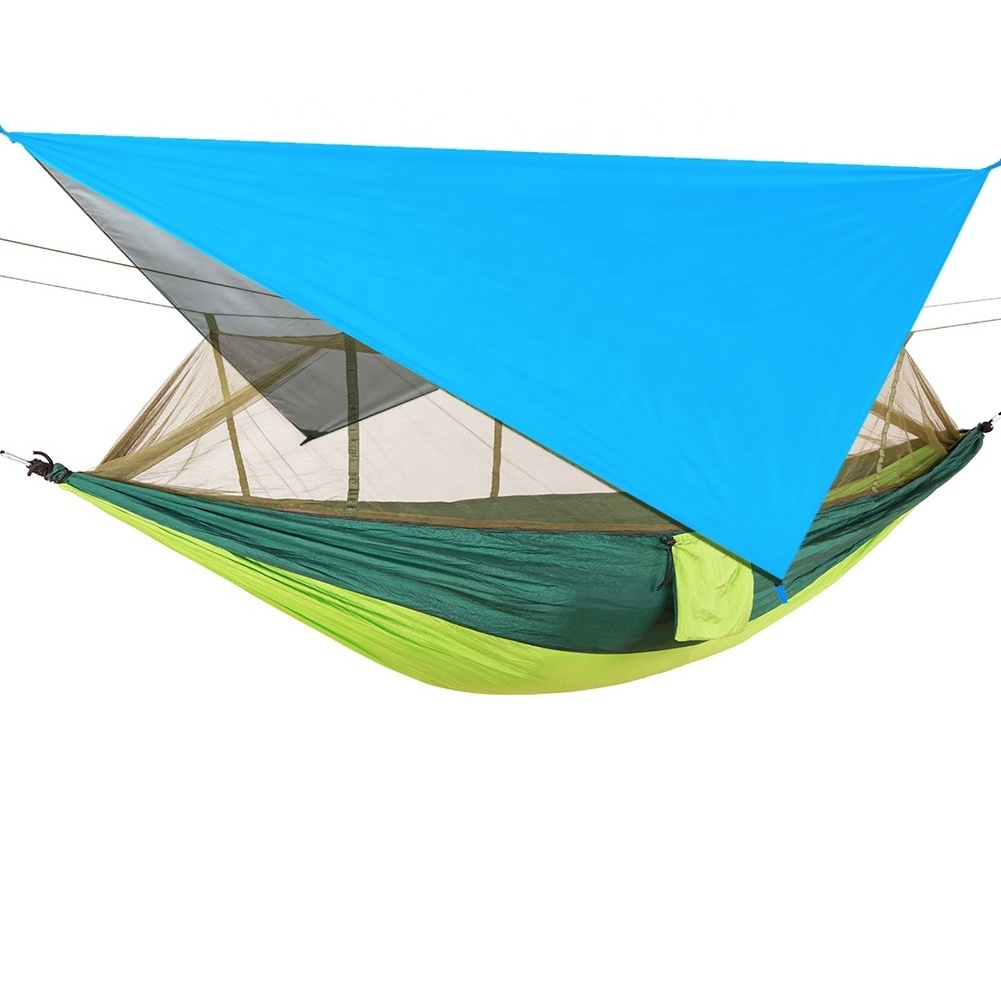 New outdoor hammock with rain fly cover ultralight folding hammock waterproof cloth tent rain fly cover canopy hammock swing