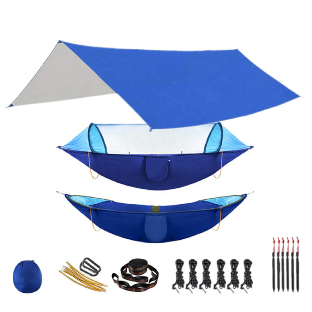 Outdoor Camping Hammock with Mosquito Net and Sun Shelter Tarp Tent Canopies for Outdoor Events