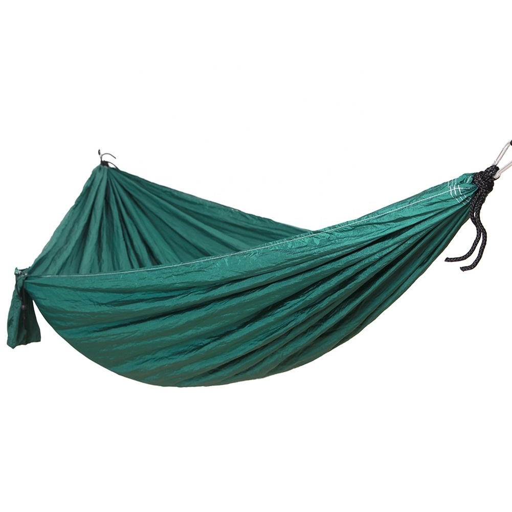 Manufacturers wholesale 210T/70D portable parachute nylon camping hammock for outdoor travel 2 person hammock tent