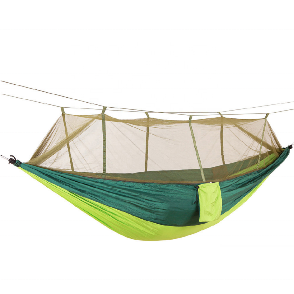 Outdoor portable hammock with mosquito net Outdoor hammock light portable 210T parachute nylon hanging swing hammock chair