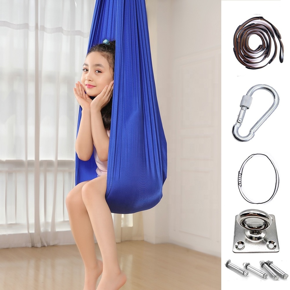 Kids Indoor Swings Therapy Swing Hanging Seat Elastic Cuddle Hammock for Indoor Outdoor