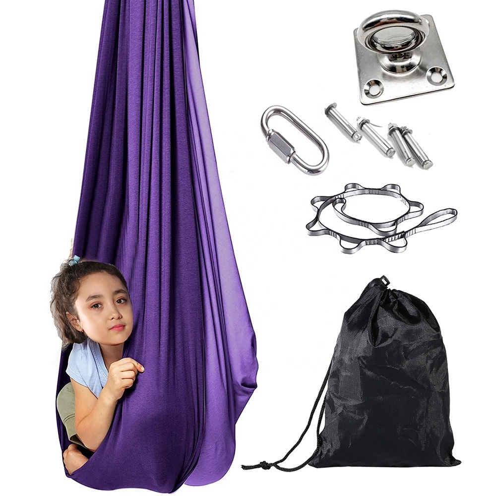 Factory Direct High Quality Sofy Silky Nylon Double Layer Reversible Sensory Swing