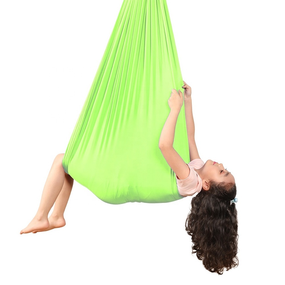 Children's Stretch Nylon Silk Yoga Swing Hammock Frame Anti-rollover Single Hammock Hammock Swing Chair Stand