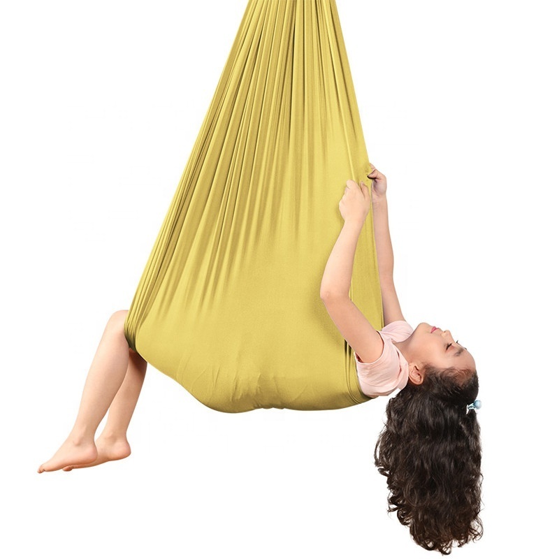 Children's Stretch Nylon Silk Yoga Swing Hammock Frame Anti-rollover Single Hammock Hammock Swing Chair Stand