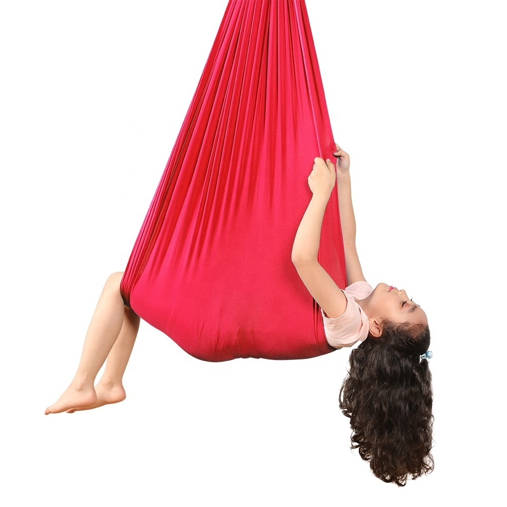 Children's Stretch Nylon Silk Yoga Swing Hammock Frame Anti-rollover Single Hammock Hammock Swing Chair Stand