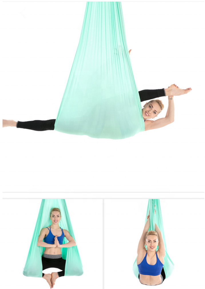 Yoga Hammock Full Set Handles Aerial Yoga Ceiling Hammock Flying Swing Chair Trapeze Yoga Inversion Device Home Hanging Belt