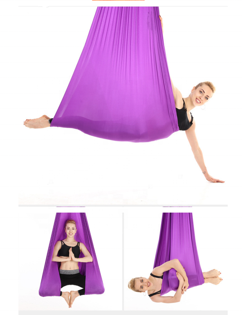 Yoga Hammock Full Set Handles Aerial Yoga Ceiling Hammock Flying Swing Chair Trapeze Yoga Inversion Device Home Hanging Belt