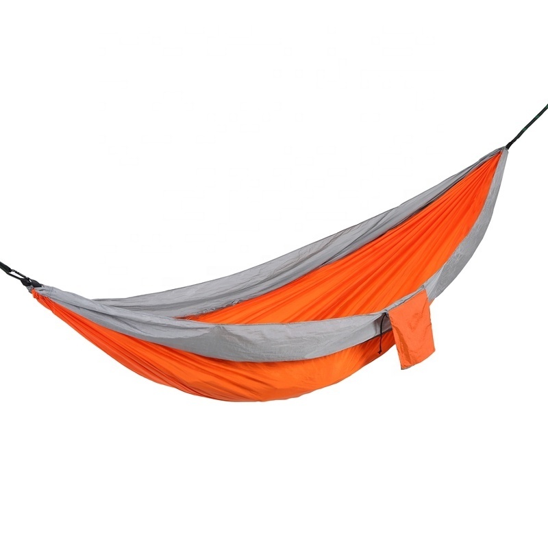 Outdoor equipment includes tree, sleeping parachute  hanging swing chair. hammock hiking backpack