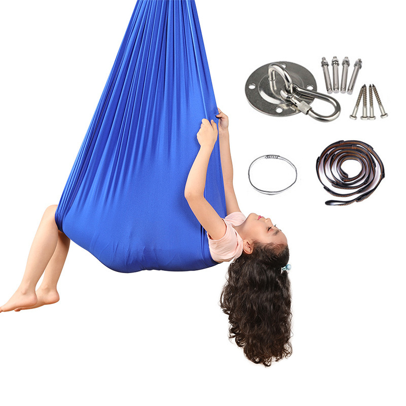 In Stock nylon aerial Yoga Indoor Outdoor Kids Swing Hammocks for Child & Adult with Autism ADHD Aspergers Sense Integration