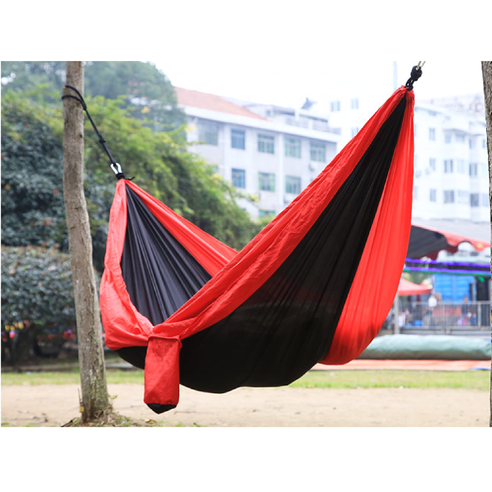 Factory custom Logo lightweight parachute hammock nylon outdoor camping hammocks swing chair for Single double Hiking Travel