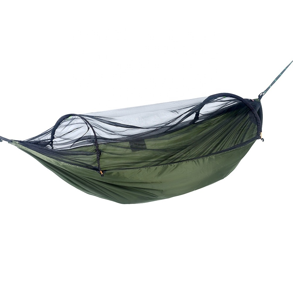 210t Nylon Parachute Ripstop Printed Camping Hammock with Mosquito Net Ultralight Hammock Tent with Bug Net