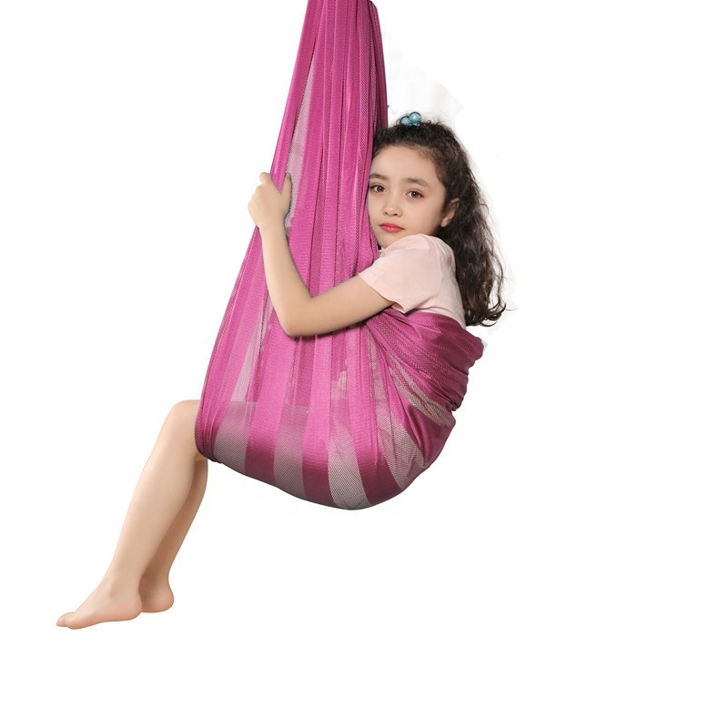 Children Aerial Yoga Hammock  Flying Yoga Swing Standard Set Mesh Fabric Home Inversion Tool Trapeze Inversion for kids to play