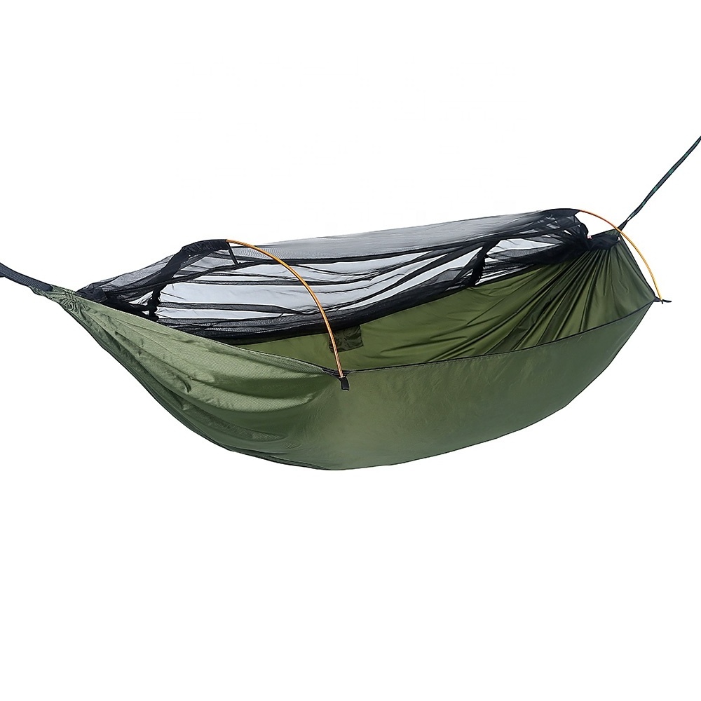 210t Nylon Parachute Ripstop Printed Camping Hammock with Mosquito Net Ultralight Hammock Tent with Bug Net