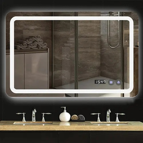 Rectangle Free-copper Silver LED mirror