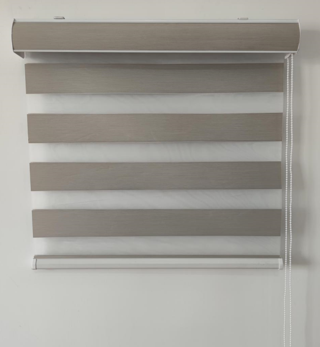 Zebra roller blinds with dual layers sheer window shades