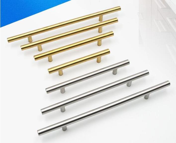 directly install Aluminum stainless steel brass cabinet column pull handle Aluminum handles