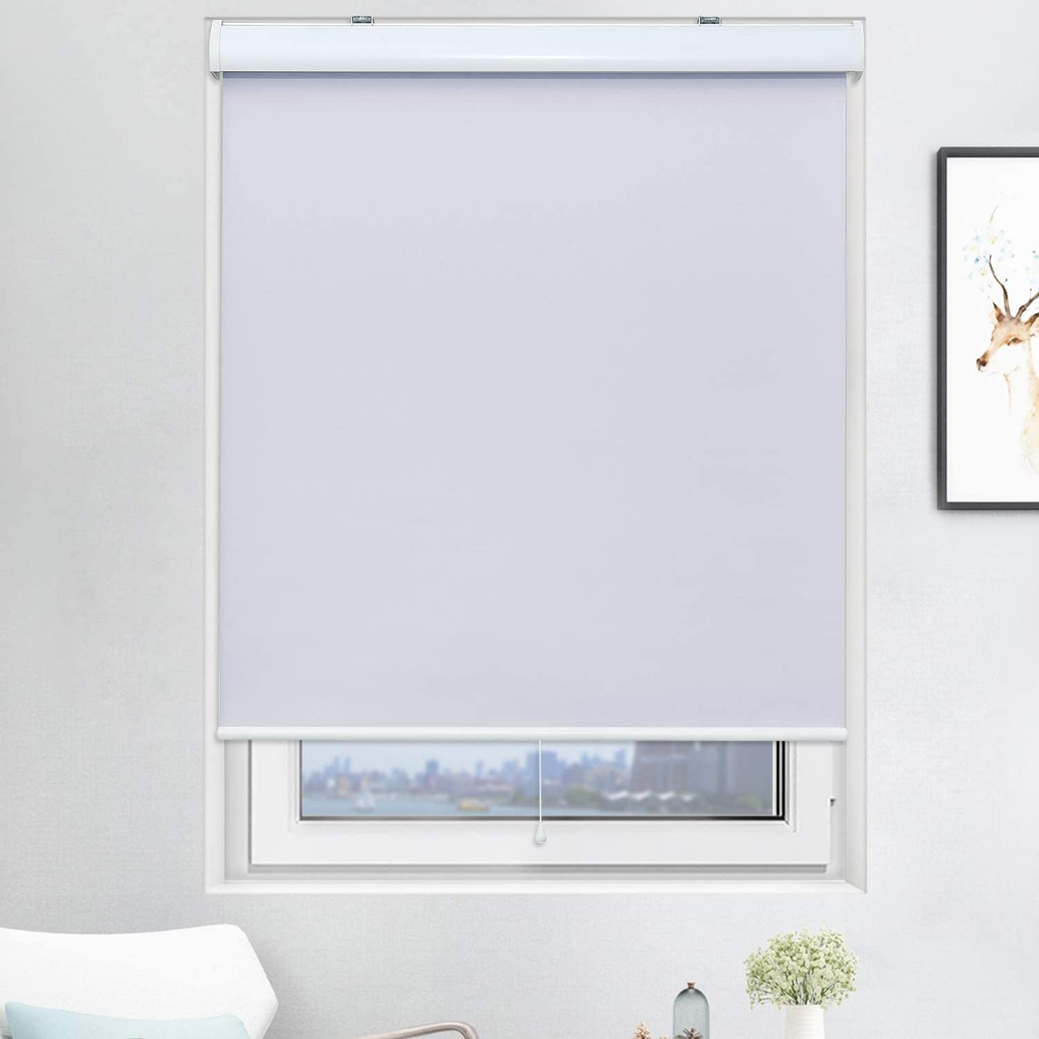 Window Blinds Roller Shades, Thermal Insulated Fabric Roller Blinds for Windows