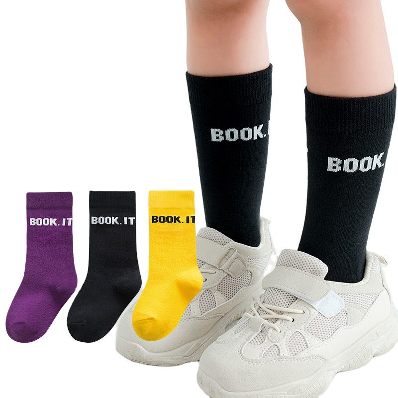 OEM Custom Logo cute young boy Socks cotton funny teen tube children school Socks for Boy and Kids Casual