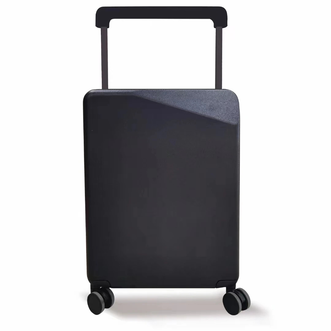 Black aluminum frame luggage PC wear-resistant universal wheel silent spinner luggage polycarbonate suitcase