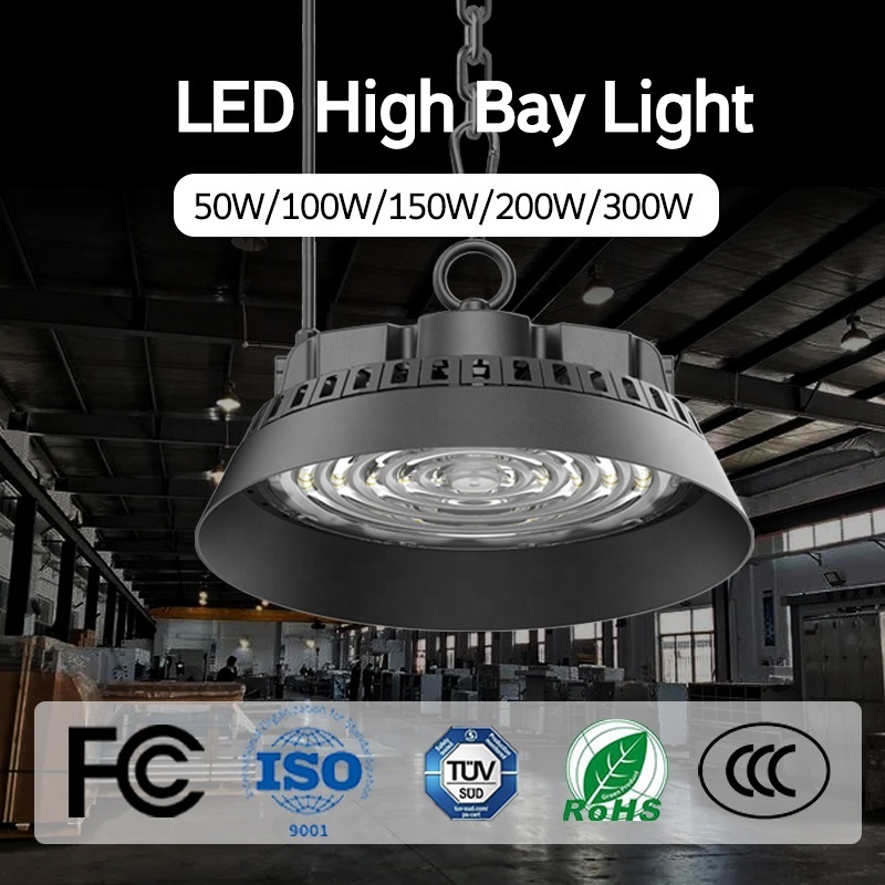 Ip65 Ufo Garage Lights Ceiling 100W 150W 200W 300W 400W Industrial Led Workshop High Bay Light