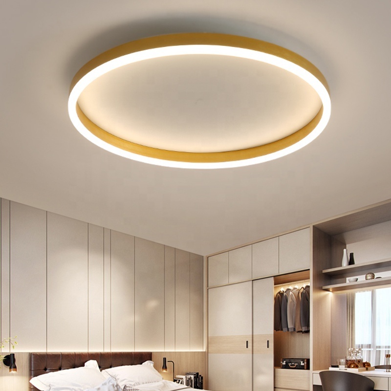 Modern Led Ring Pendant Light Black White Circular Contemporary Pendant Lighting Fixture For Kitchen Island