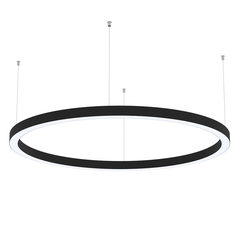 Modern Led Ring Pendant Light Black White Circular Contemporary Pendant Lighting Fixture For Kitchen Island