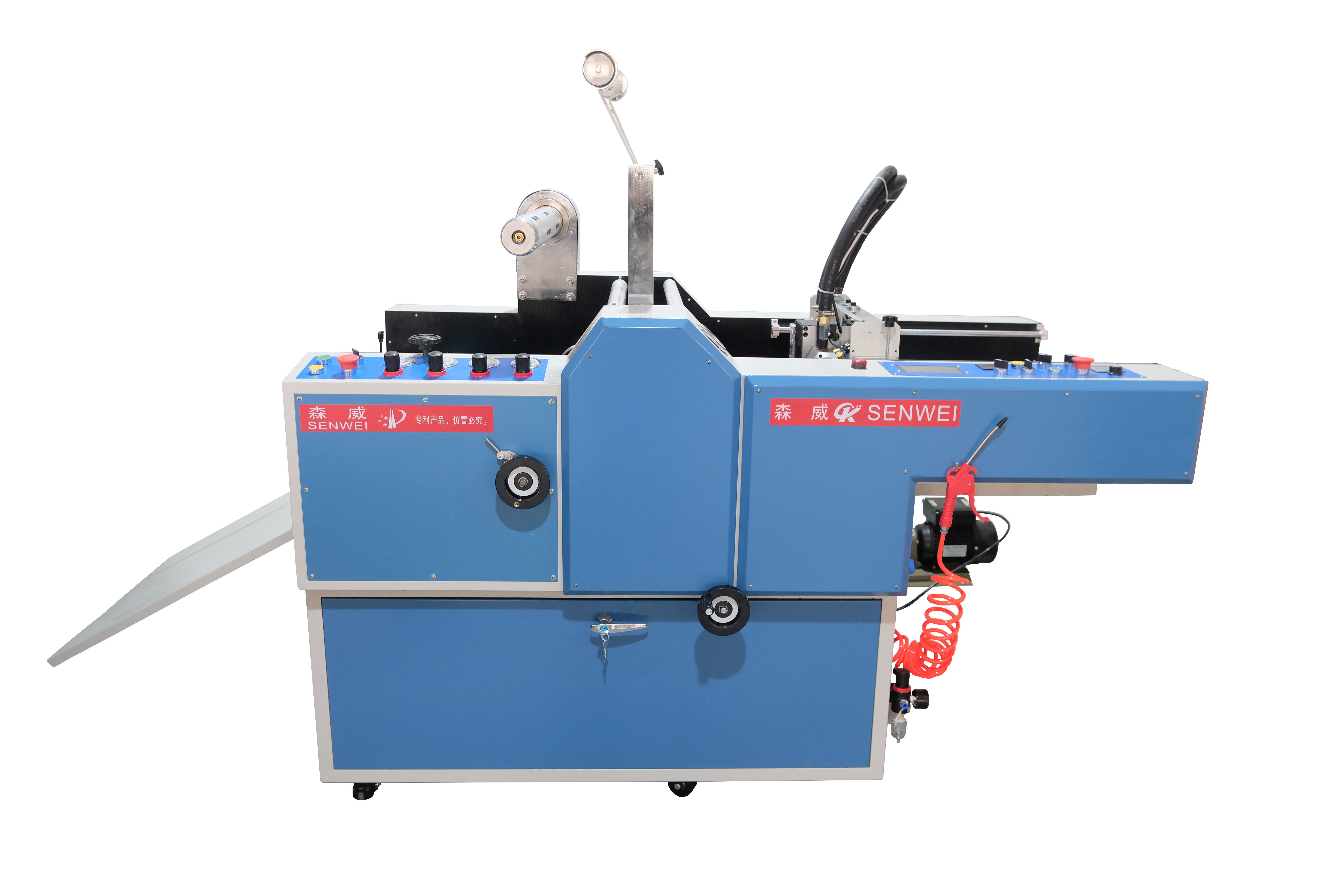 SUP-540F Heavy Duty Pneumatic Fully Automatic paper Single Side hot roll Thermal Laminator machine with Touch computer screen