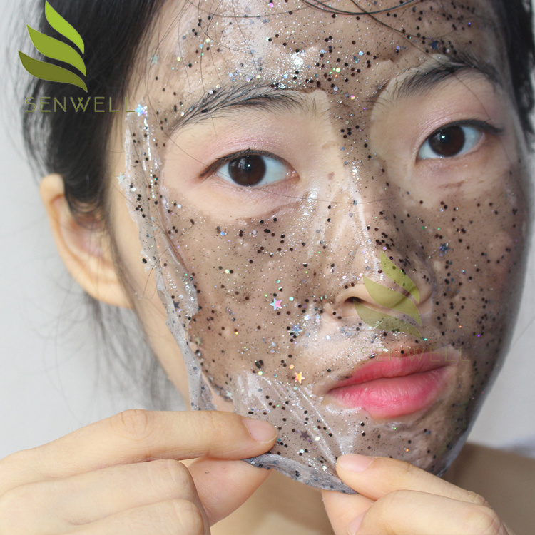 Hot sales OEM Moisturizing Star Face Mask whitening glitter peel off facial mask