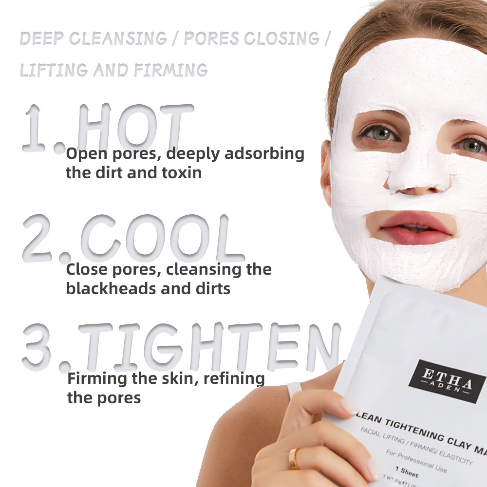 Oil Control White Clay Facial Mask Deep Clean Pores Closing Tightening Face dead sea Mud Anti Acne Face Facial Mask