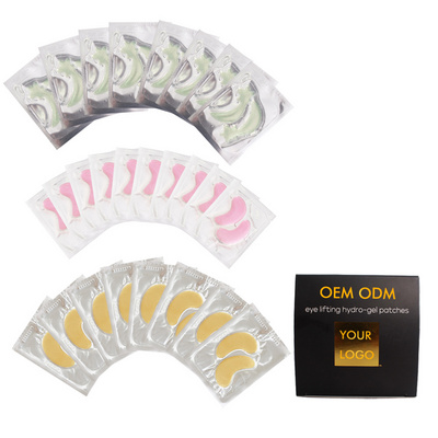 Factory Private label Glow Bomb Antiwrinkle Eye Pads anti-aging 24K gold collagen eye mask OEM