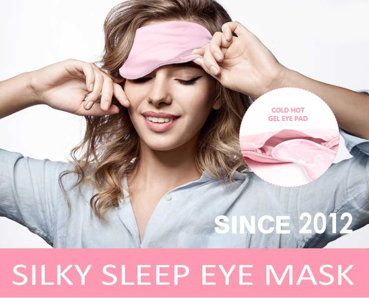 Microwave Cooling Sleeping Eyemask Satin Silk Soft Luxury Hot Heating Fantasy Eye Mask