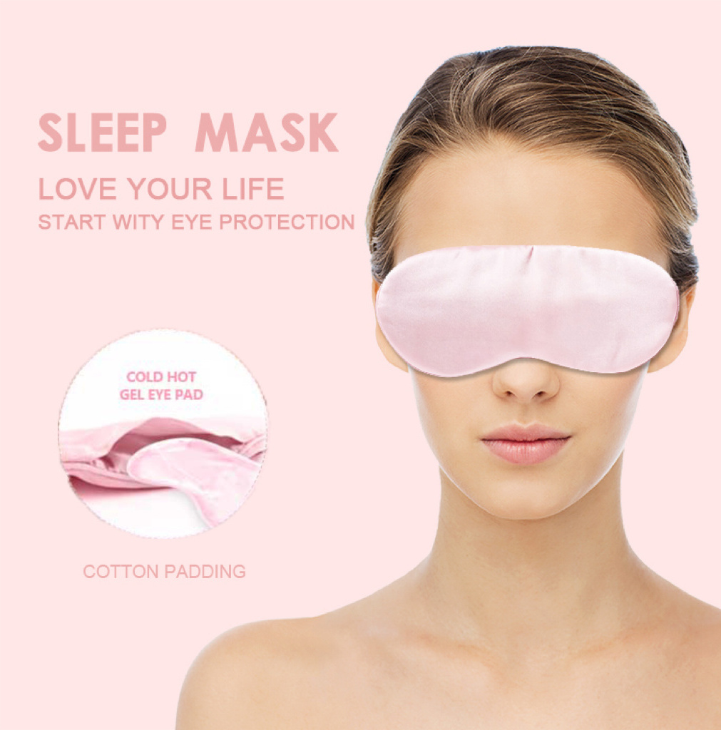 Microwave Cooling Sleeping Eyemask Satin Silk Soft Luxury Hot Heating Fantasy Eye Mask