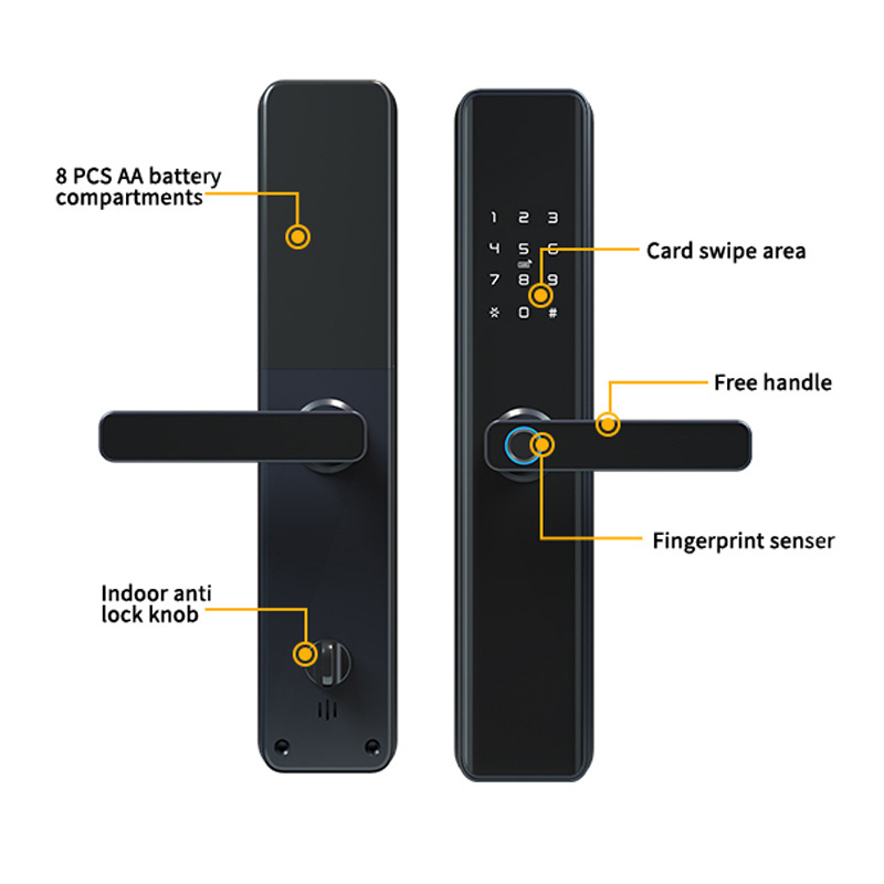 Hot sale factory home security gate lock heaven and earth hook serrure intelligente smart lock