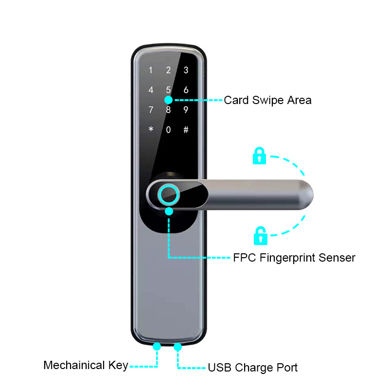 2021 new arrival august smart locks tuya fingerprint safe digital door lock