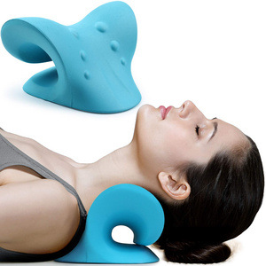 Neck and Shoulder relaxer cervical neck traction pillow for relieve cervical pain portable neck stretcher