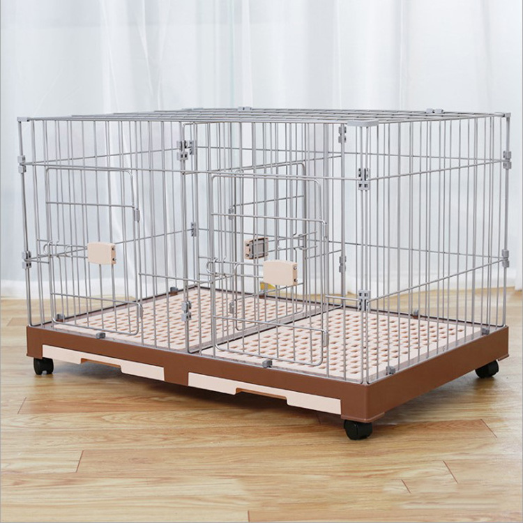 Includes Leak-proof Pan, Floor Protecting Feet, Divider Panel New Homes for Pets Newly Enhanced Crate Dog Cage Custom Logo