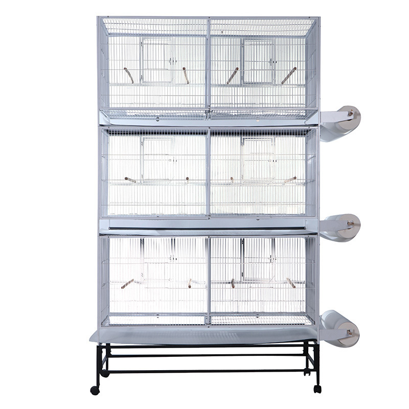 Large Bird Cage For Sale Multilayer Movable stainless steel Parrot Special  three storey Big Bird Cage