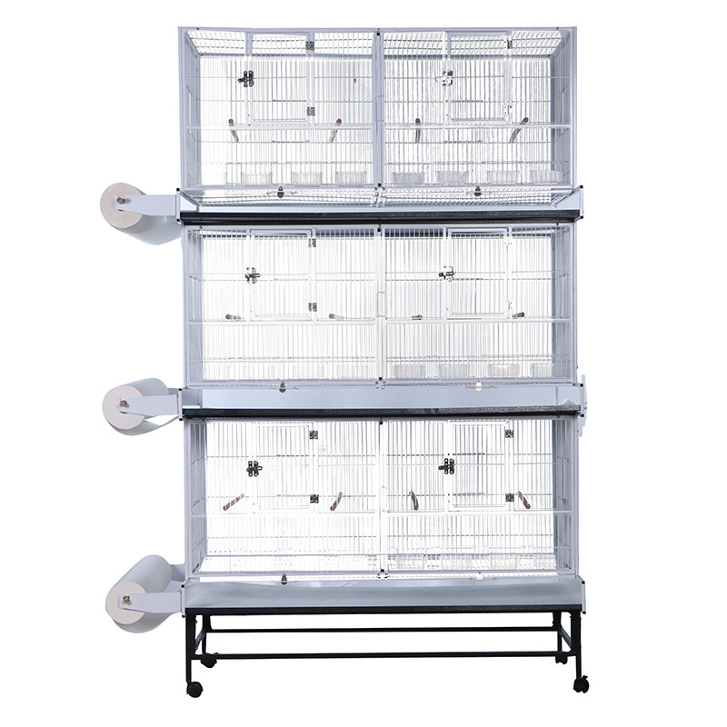 Large Bird Cage For Sale Multilayer Movable stainless steel Parrot Special  three storey Big Bird Cage