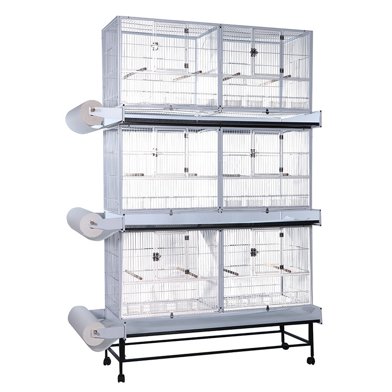 Large Bird Cage For Sale Multilayer Movable stainless steel Parrot Special  three storey Big Bird Cage