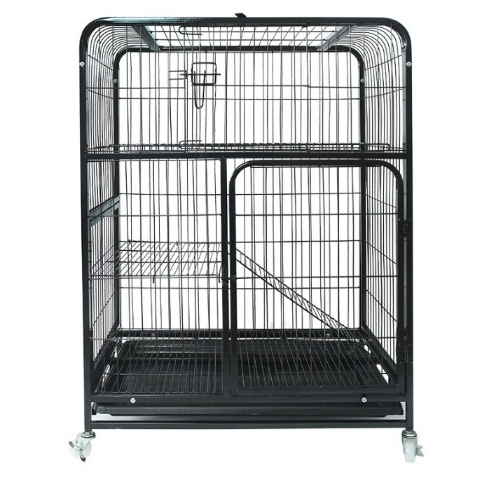 Pet Cat Cage Large Multi-layer Cat Villa Dog Cage Black Custom Logo Carton Solid Pet Cages, Carriers & Houses Leisure 