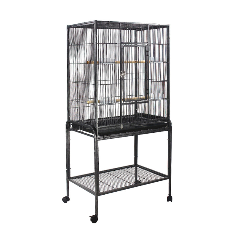 Iron Bird Cage with Rolling Stand for Parrots Conure Lovebird Cockatiel Pigeon Cages on stock